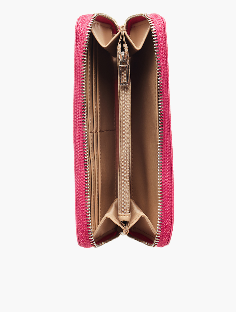 MyRunway Shop GUESS Fuchsia Lathan Slg Medium Zip Around Wallet for